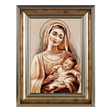 1091 Набор для вышивания Alisena 'Мадонна с младенцем', 24х35 см