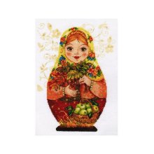 6-06 Набор для вышивания 'Алиса' 'Матрешки. Осенняя краса', 19х26 см