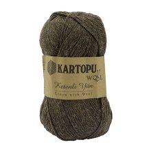 Пряжа 'KETENLİ YÜN' 100 гр. 200 м (70% акрил, 20% шерсть, 10% лен)